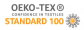El OEKO-TEX® STANDARD 100 es un sistema de prueba y certificación globalmente uniforme para materias primas textiles, productos intermedios y finales en todas las etapas de producción.